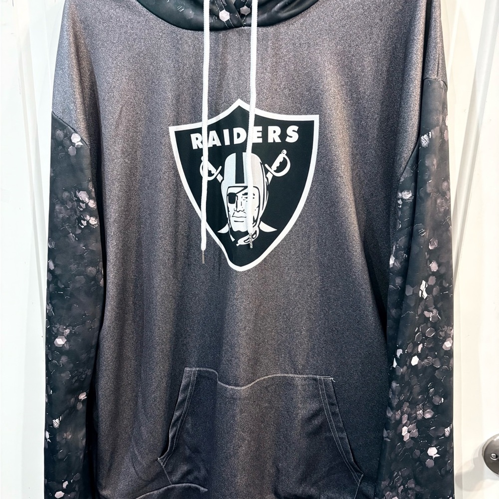 Raiders Black and Gray Hoodie for Men